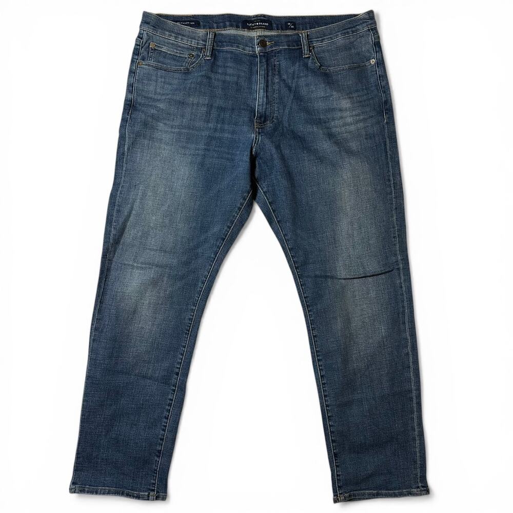 Lucky Brand 410 Athletic Slim Jeans Mens Actual Size 40x30 Blue Denim Stretch